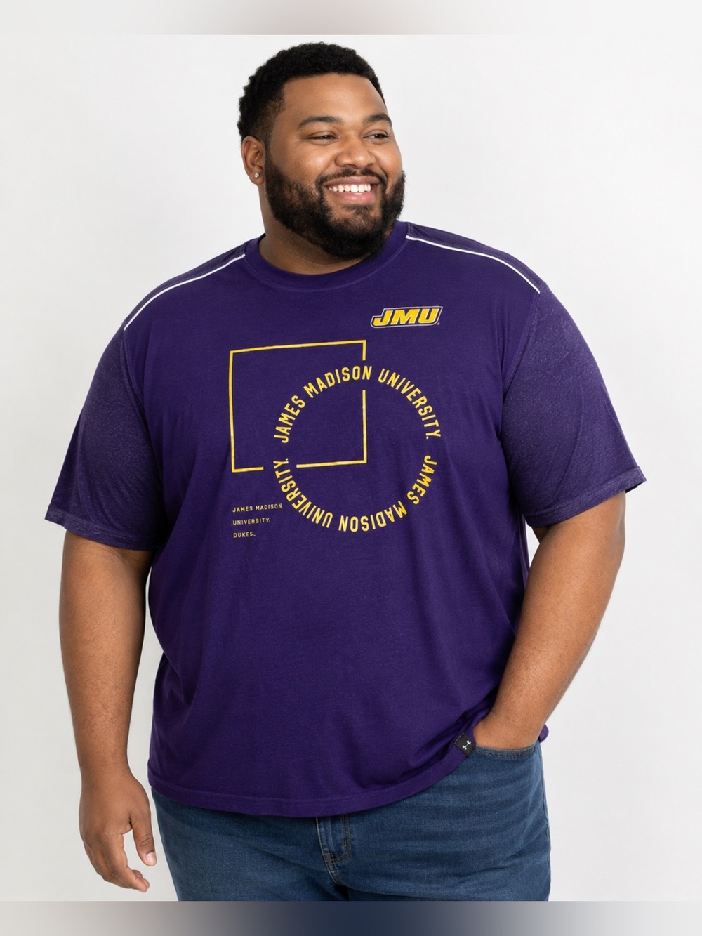 Under Armour Men’s JMU Dukes Graphic Tee in Duke Purple Sz 3X